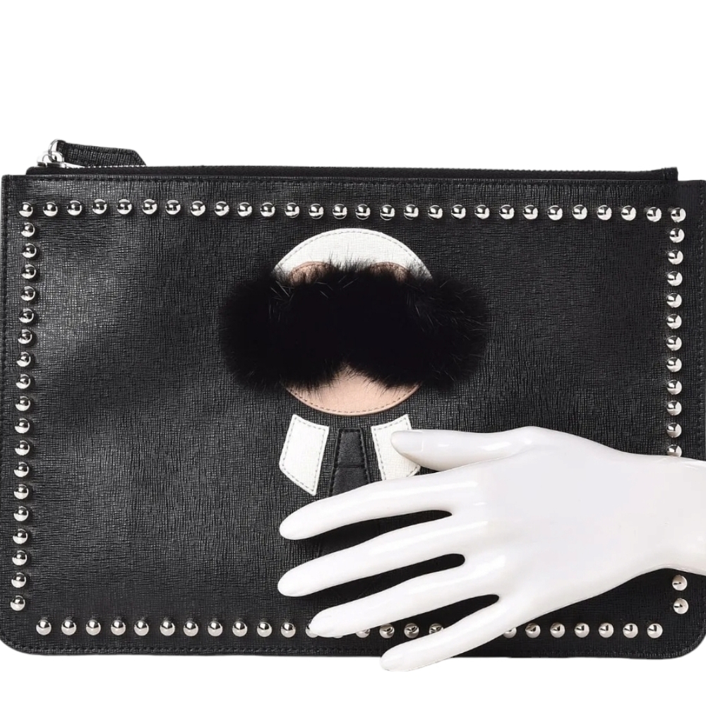 FENDI VITELLO KARLITO POUCH/CLUTCH - Picture 5 of 11